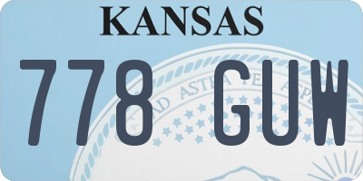KS license plate 778GUW