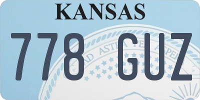 KS license plate 778GUZ