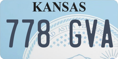 KS license plate 778GVA