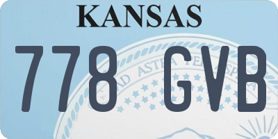 KS license plate 778GVB