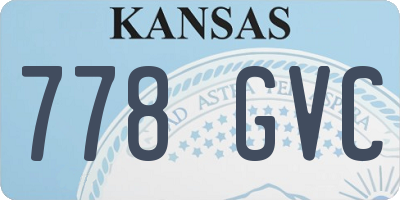 KS license plate 778GVC