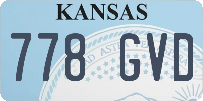 KS license plate 778GVD