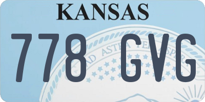KS license plate 778GVG