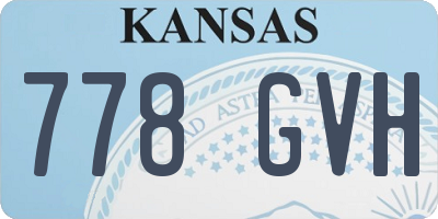 KS license plate 778GVH
