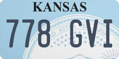 KS license plate 778GVI