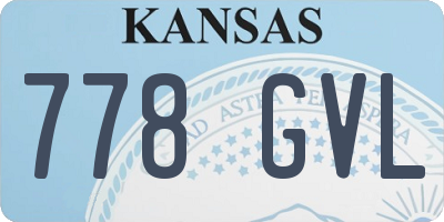 KS license plate 778GVL
