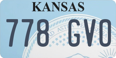 KS license plate 778GVO