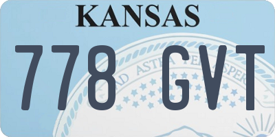 KS license plate 778GVT
