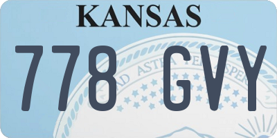KS license plate 778GVY