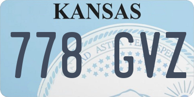 KS license plate 778GVZ