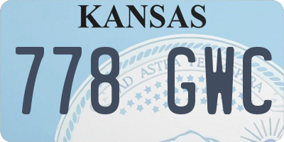 KS license plate 778GWC