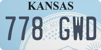 KS license plate 778GWD