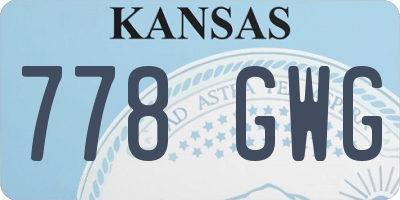 KS license plate 778GWG