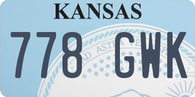 KS license plate 778GWK