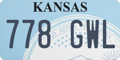 KS license plate 778GWL