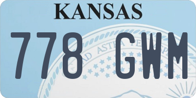 KS license plate 778GWM