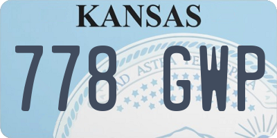 KS license plate 778GWP