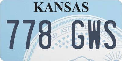 KS license plate 778GWS