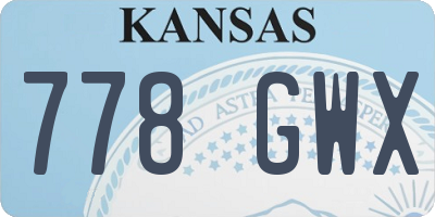 KS license plate 778GWX