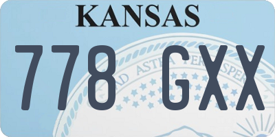 KS license plate 778GXX