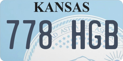 KS license plate 778HGB