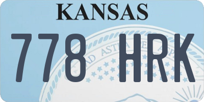 KS license plate 778HRK