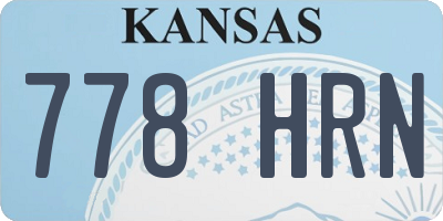 KS license plate 778HRN
