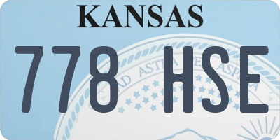 KS license plate 778HSE