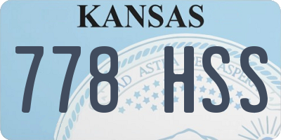 KS license plate 778HSS
