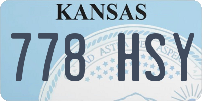 KS license plate 778HSY