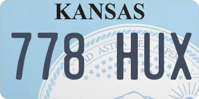 KS license plate 778HUX