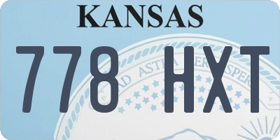 KS license plate 778HXT