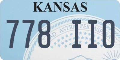 KS license plate 778IIO
