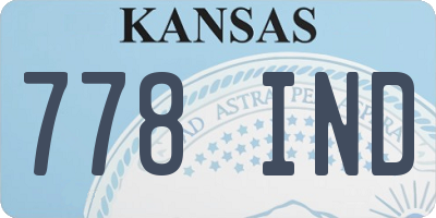 KS license plate 778IND