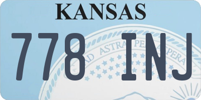 KS license plate 778INJ