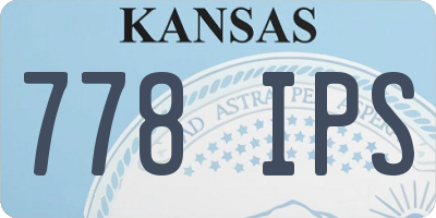 KS license plate 778IPS