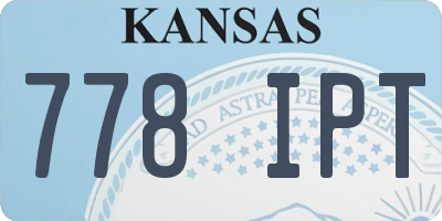 KS license plate 778IPT
