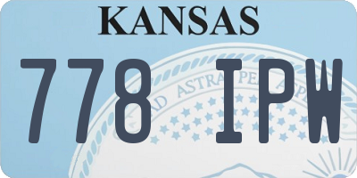 KS license plate 778IPW