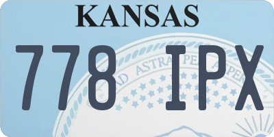 KS license plate 778IPX