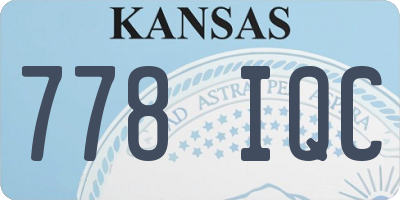 KS license plate 778IQC