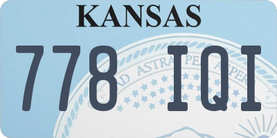 KS license plate 778IQI
