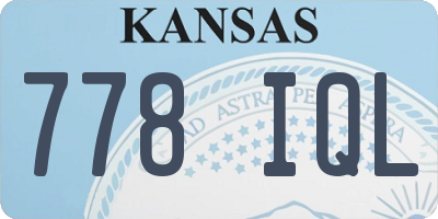 KS license plate 778IQL