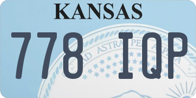 KS license plate 778IQP