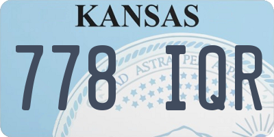 KS license plate 778IQR