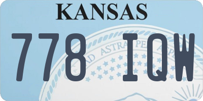 KS license plate 778IQW