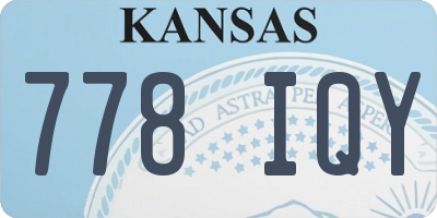KS license plate 778IQY