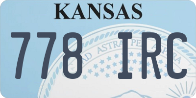 KS license plate 778IRC