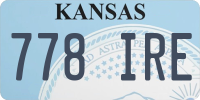 KS license plate 778IRE