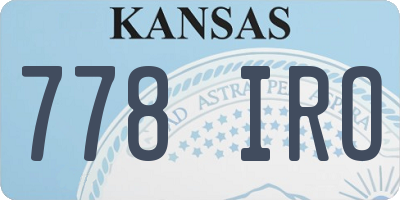KS license plate 778IRO