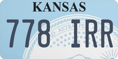 KS license plate 778IRR